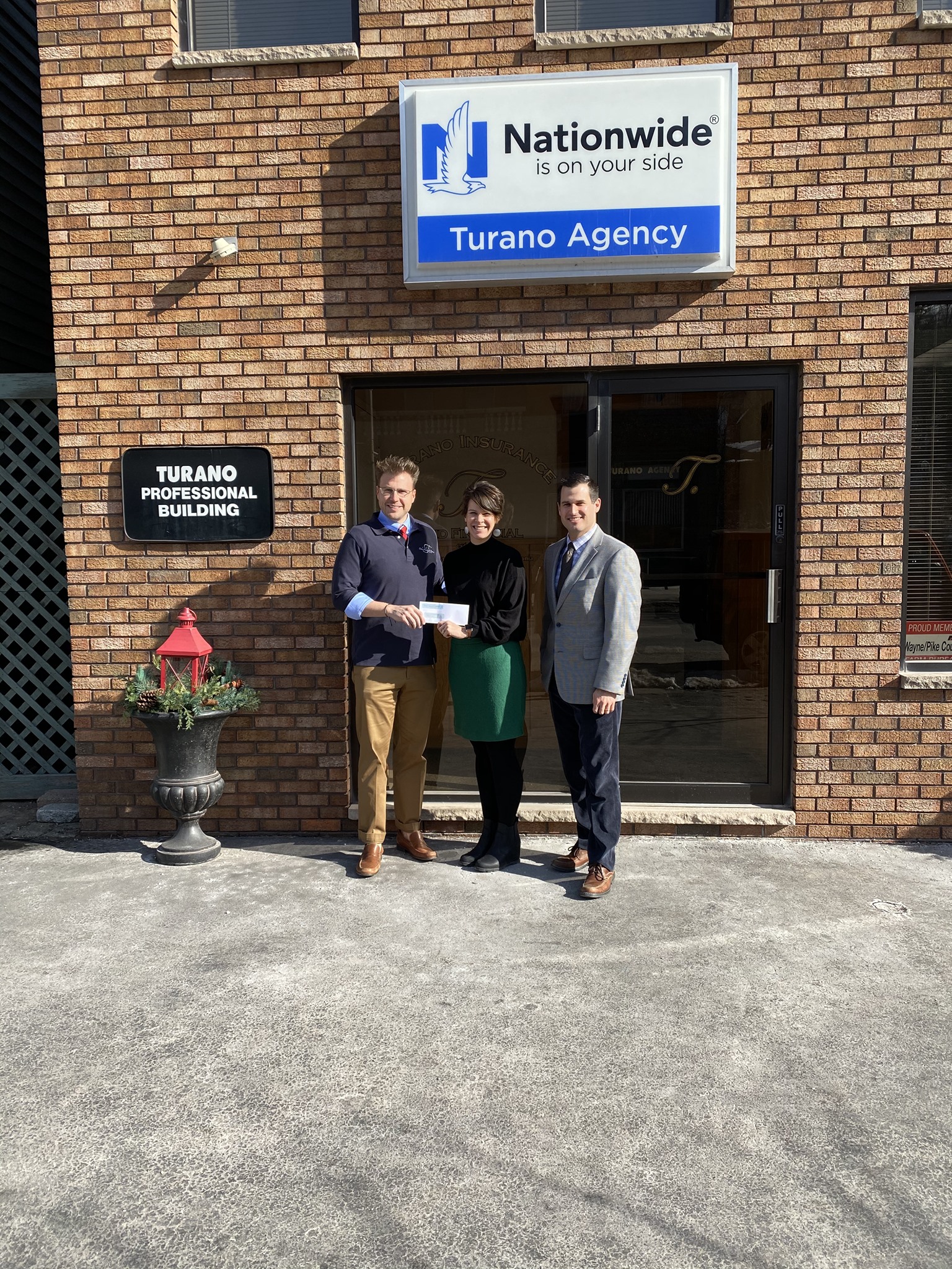 Turano Insurance made a donation of $1000.00 to the Wayne Tomorrow! 